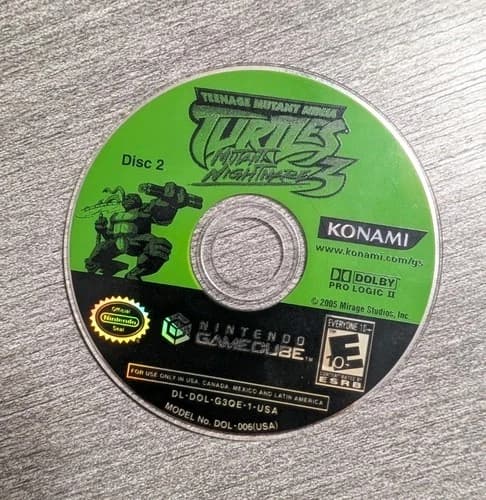 Teenage Mutant Ninja Turtles 3 Mutant Nightmare GameCube Disc 2 Only ACCEPTABLE
