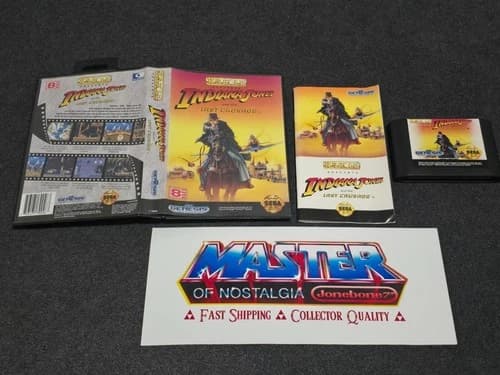 Sega Genesis INDIANA JONES Last Crusade CIB Complete Case Box Game Rare