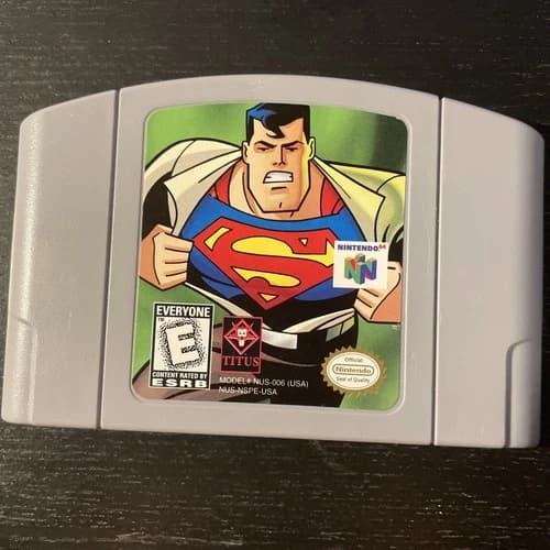 Superman Nintendo 64 N64 Video Game Cartridge Tested & Working