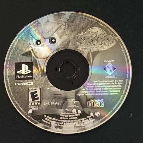 Spyro Year of the Dragon (Sony PlayStation 1 PS1, 2000) Disc Only