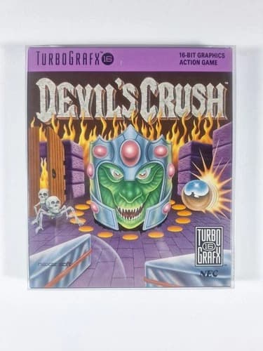 Devil's Crush NEC TurboGrafx 16 TurboDuo Hu Card Pinball Game COMPLETE IN BOX