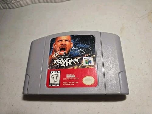 WCW Mayhem (Nintendo 64 N64, 1999) Authentic Cartridge Only - TESTED