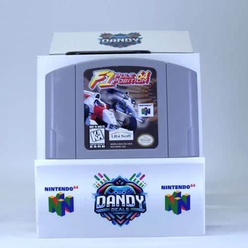 F1 Pole Position 64 N64 Authentic, Tested - Nintendo 64