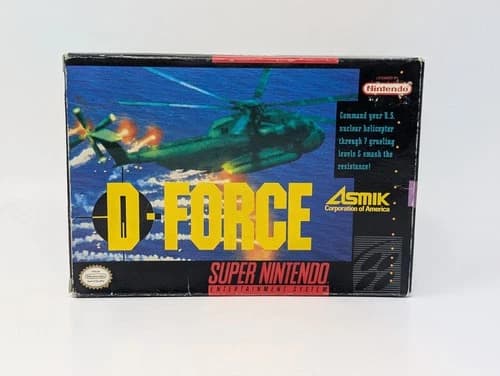 D-Force (SNES Super Nintendo, 1992) - CIB Complete