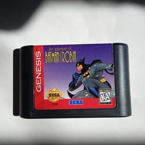 Sega Genesis Adventures of Batman and Robin Tested Working Authentic Game