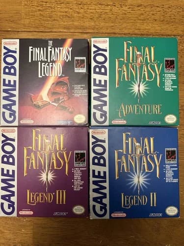 Final Fantasy Game Boy Sunsoft Set Legend I II III and Adventure Complete In Box