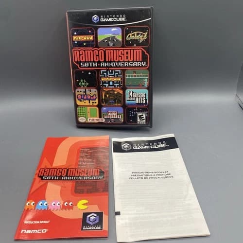 Namco Museum 50th Anniversary (Nintendo GameCube, 2005) Complete With Manual
