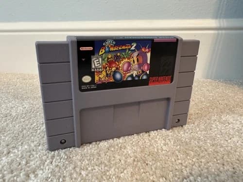 Super Nintendo SNES Super Bomberman 2 Video Game Tested Working