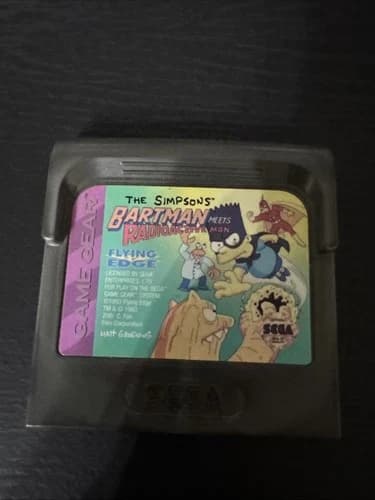 The Simpsons: Bartman Meets Radioactive Man (Sega Game Gear, 1993) Tested Works!
