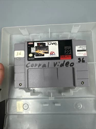 NBA Live 96 SNES 1995 Authentic Cartridge Only Tested Working Label Has Wear
