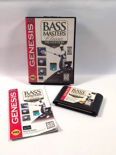 Bass Masters Classic Pro Edition (Sega Genesis, 1995) Complete in Box CIB