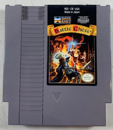 Tested Works 1990 Nintendo NES Battle Chess Video Game Cartridge Only NES-C6-USA