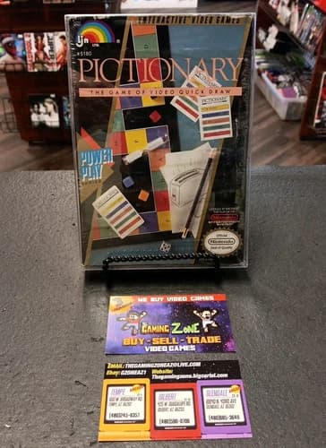 Pictionary (Nintendo NES) CIB W/Box Protector **Partial Seal**SEE PICS
