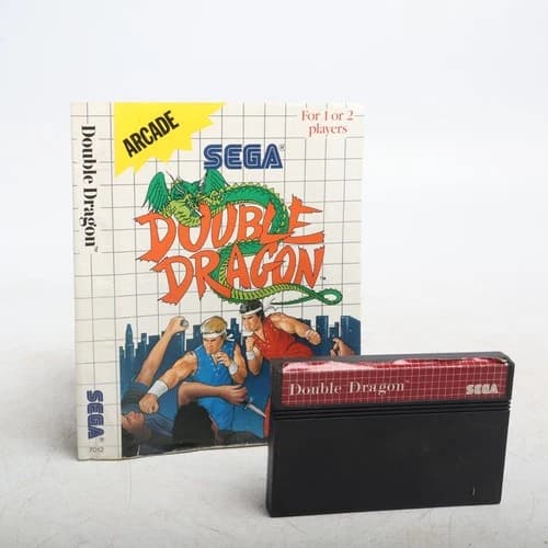 Double Dragon Sega Master System Cover Art and Cart