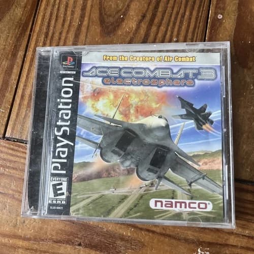 Ace Combat 3 Electrosphere (Sony PlayStation 1, 1999) CIB Complete PS1 Black