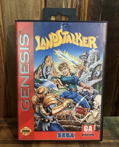 Landstalker Treasures of King Nole Sega Genes Complete Manual CIB Tested Works