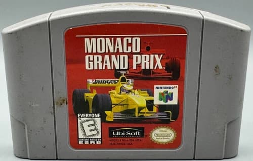 Monaco Grand Prix Nintendo 64 N64 Game Cartridge Only Authentic Ubisoft
