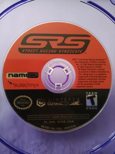 SRS: Street Racing Syndicate (Nintendo GameCube, 2004) DISC ONLY TESTED & WORKS