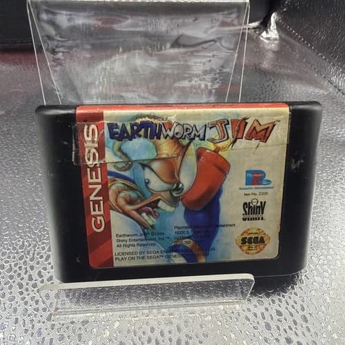 Earthworm Jim SEGA Genesis Video Game Classic Tested Working