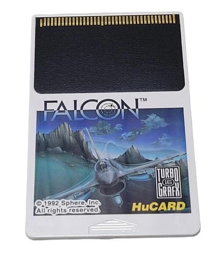 Falcon TurboGrafx 16 HuCard Only Jet Fighter simulation TESTED AND WORKING