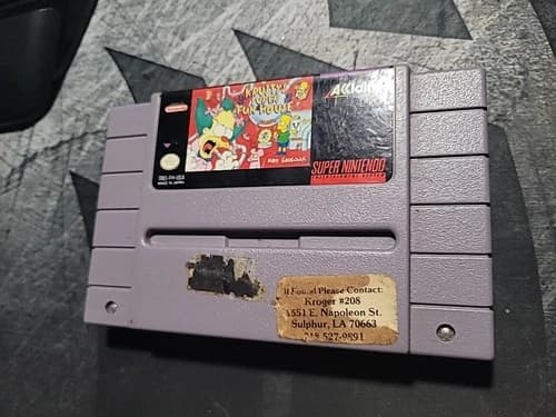 Krusty's Super Fun House - Super Nintendo SNES - Great Shape - 100% Authentic!!!