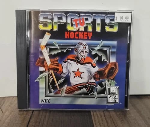 TV Sports Hockey NEC Turbografx 16 TG16 Complete CIC Authentic
