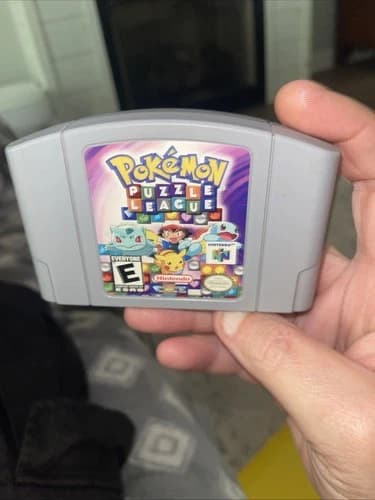 Original Pokemon Puzzle League N64 Game Authentic Tested Free Shipping