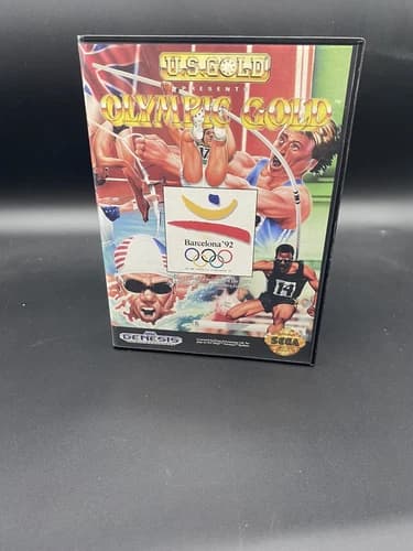 Olympic Gold (Sega Genesis, 1992) Complete with Manual CIB Tested!