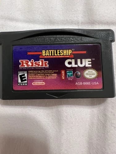 Battleship Risk Clue Hasbro 3 Game Nintendo GBA Gameboy Advance