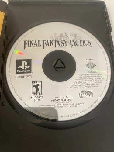 Disc Only Final Fantasy Tactics (2001 Sony PS1 Playstation PSX) Tested
