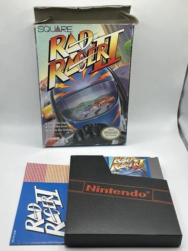 Rad Racer II 2 (Nintendo, NES 1990) Complete In Box (CIB)