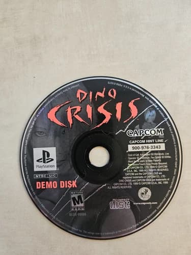 Dino Crisis PS1 Demo Disc Playstation From Resident Evil 3 Nemesis Sony