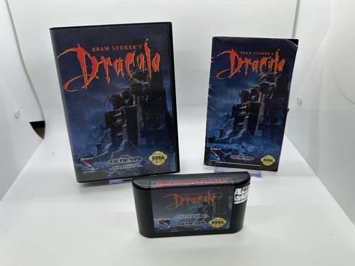 Bram Stoker's Dracula (Sega Genesis, 1993) Authentic Game Cartridge CIB Complete