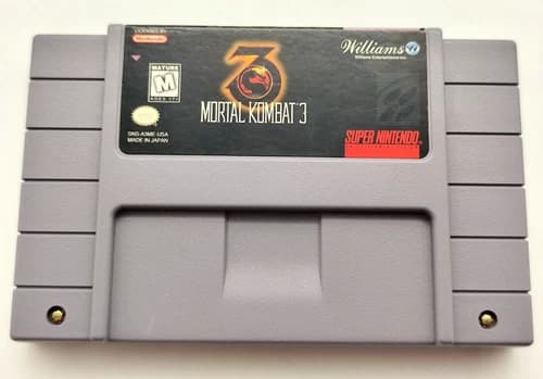 Mortal Kombat 3 (Super Nintendo SNES, 1995) *Cart Only* Authentic Tested Cleaned