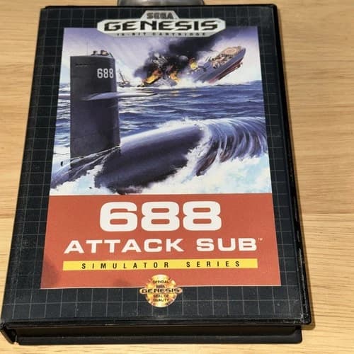 688 Attack Sub (Sega Genesis, 1991) CIB Tested Manual Case and Game Included!