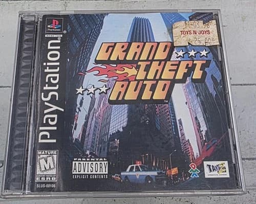 Grand Theft Auto GTA 1 (Sony PlayStation 1, 1998) PS1 Black Label CIB Complete