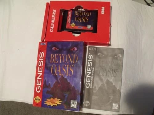 Beyond Oasis (Sega Genesis, 1995) works plays great. clean .