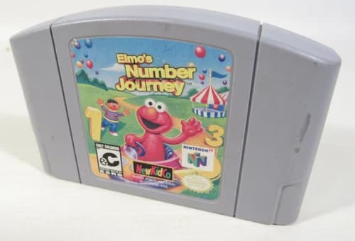 Sesame Street: Elmo's Number Journey (Nintendo 64, 1999) Authentic Cart Tested