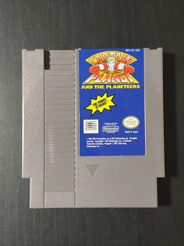 Captain Planet and the Planeteers (Nintendo NES, 1991) Authentic Tested Working