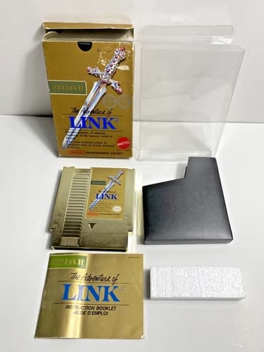 Zelda II: The Adventure of Link Gold NES Nintendo Entertainment System 1988 CIB