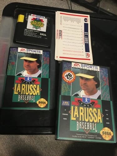 Tony La Russa Baseball Sega Genesis Complete CIB
