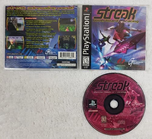 Streak: Hoverboard Racing (Sony PlayStation 1, 1998) COMPLETE