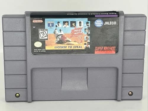 Super Bases Loaded 3: License to Steal (SNES) - Working Tested