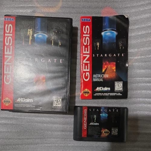 Stargate (Sega Genesis, 1995) Complete with Case, game and manual.
