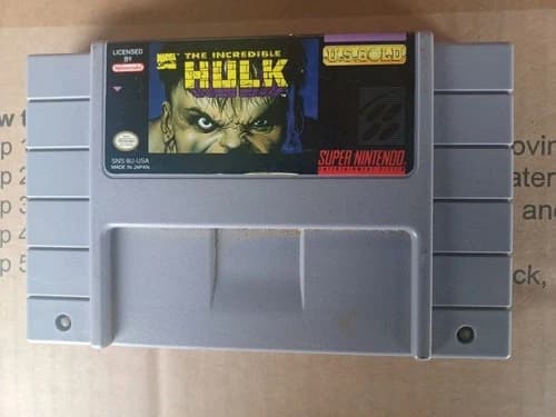 Incredible HULK Super Nintendo SNES Original Authentic Retro Classic Game!