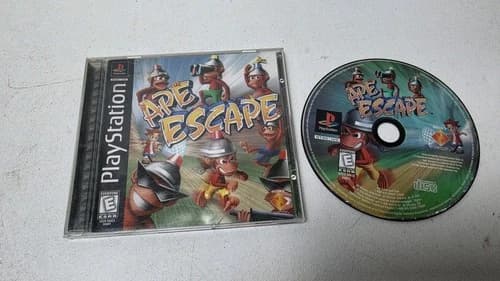 Ape Escape Sony PlayStation 1 PS1 Black Label Complete CIB w/Manual - Tested