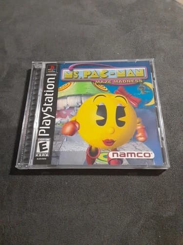 Ms. Pac-Man Maze Madness (Sony Playstation PS1, 2001) CIB Tested