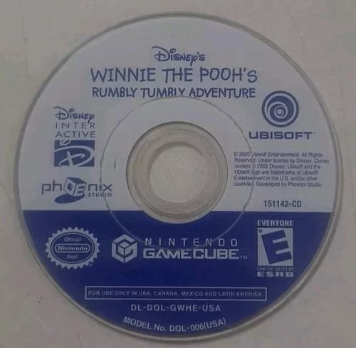 Winnie the Pooh's Rumbly Tumbly Adventure (Nintendo GameCube, 2005) Disc Only