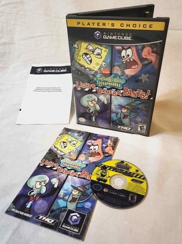 SpongeBob SquarePants: Lights, Camera, Pants (Yellow Label) - CIB GameCube Game