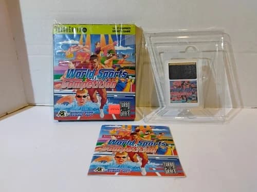 World Sports Competition Turbografx 16 TG16 Complete In Box CIB RARE